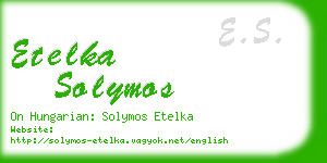 etelka solymos business card